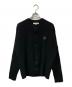 MAISON KITSUNE（メゾンキツネ）の古着「FOX HEAD WOOL RIBBED CARDIGAN / フォックス・ヘッド・ウール・リブド・カーディガン」｜ブラック