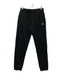 maison kitsune（メゾンキツネ）の古着「FOX HEAD PATCH REGULAR JOG PANTS」｜ブラック
