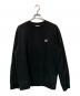 MAISON KITSUNE（メゾンキツネ）の古着「FOX HEAD PATCH REGULAR SWEATSHIRT / フォックス ヘッド パッチ レギュラー スウェットシャツ」｜ブラック