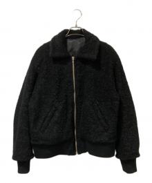 URU（ウル）の古着「25FW WOOL BOA ZIP UP BLOUSON」｜ブラック