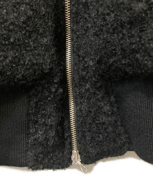 URU（ウル）URU (ウル) 25FW WOOL BOA ZIP UP BLOUSON ブラック サイズ:3の古着・服飾アイテム