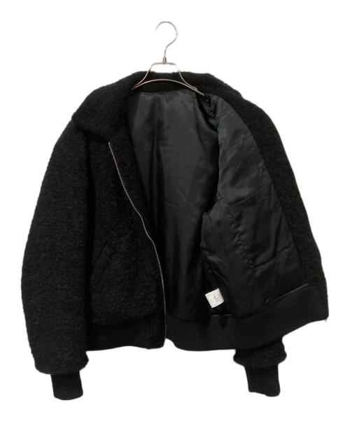 URU（ウル）URU (ウル) 25FW WOOL BOA ZIP UP BLOUSON ブラック サイズ:3の古着・服飾アイテム