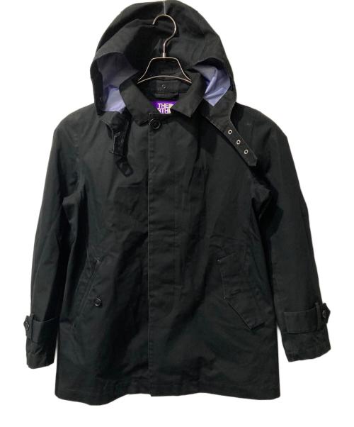 THE NORTHFACE PURPLELABEL（ザ・ノースフェイス パープルレーベル）THE NORTHFACE PURPLELABEL (ザ・ノースフェイス パープルレーベル) フード付ステンカラーコート ブラック サイズ:Sの古着・服飾アイテム