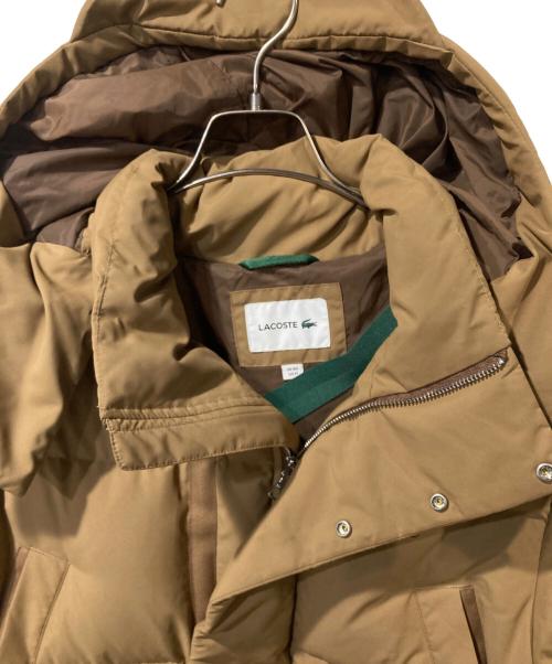 LACOSTE（ラコステ）LACOSTE (ラコステ) 撥水性ロングダウンジャケット ブラウン サイズ:Mの古着・服飾アイテム