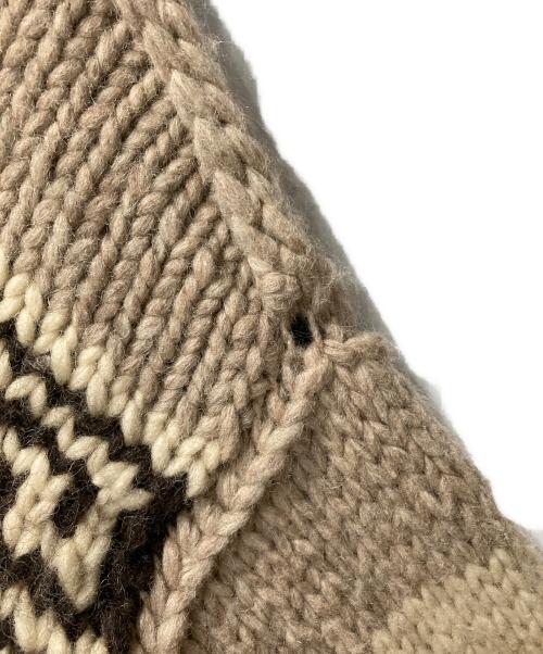 L.L.Bean（エルエルビーン）L.L.Bean (エルエルビーン) サンダーバード柄カウチンウールニットカーディガン ベージュ サイズ:Lの古着・服飾アイテム