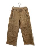 FIFTH GENERAL STOREフィフスジェネラルストア）の古着「Distressed Double Knee Pants」｜ブラウン