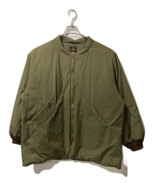 Needles（ニードルズ）Needles (ニードルズ) Stand Collar Down Coat Wax Coating オリーブ サイズ:Sの古着・服飾アイテム