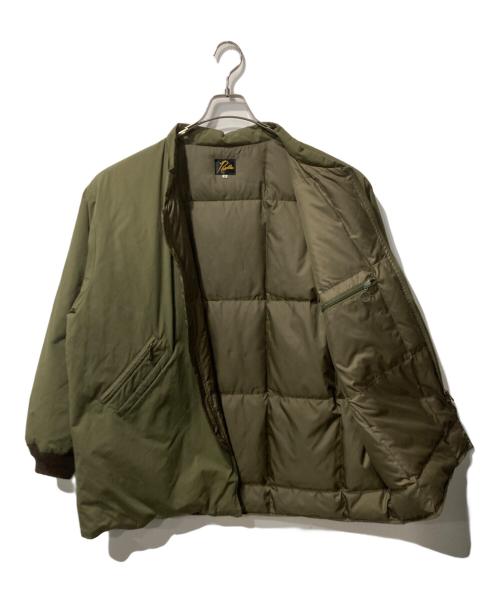 Needles（ニードルズ）Needles (ニードルズ) Stand Collar Down Coat Wax Coating オリーブ サイズ:Sの古着・服飾アイテム