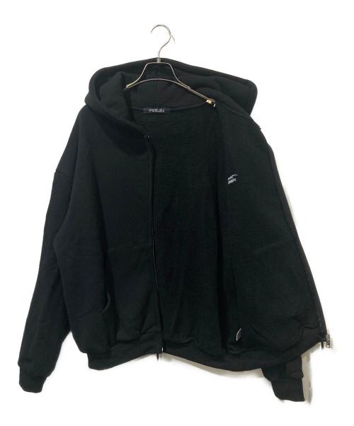 FEELS.（フィールズ）FEELS. (フィールズ) PREMIUM WEIGHT ZIP UP HOODIE ブラック サイズ:Lの古着・服飾アイテム
