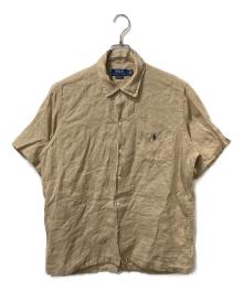 POLO RALPH LAUREN（ポロ・ラルフローレン）の古着「リネンオープンカラーシャツ」｜ベージュ