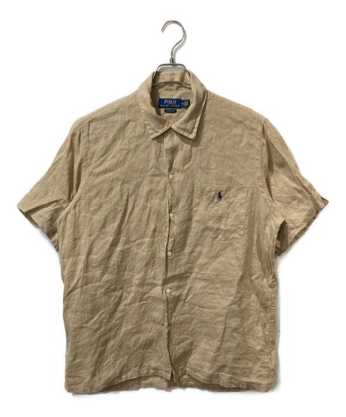 POLO RALPH LAUREN（ポロ・ラルフローレン）POLO RALPH LAUREN (ポロ・ラルフローレン) リネンオープンカラーシャツ ベージュ サイズ:Mの古着・服飾アイテム