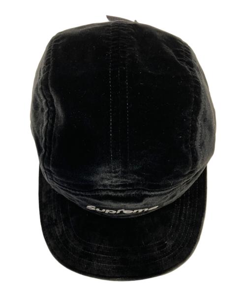 SUPREME（シュプリーム）Supreme (シュプリーム) Velvet Camp Cap ブラックの古着・服飾アイテム