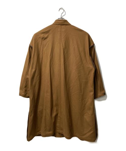 TOMORROW LAND（トゥモローランド）TOMORROW LAND (トゥモローランド) Super170’sウールフランネル スタンドカラーコート ブラウン サイズ:Mの古着・服飾アイテム