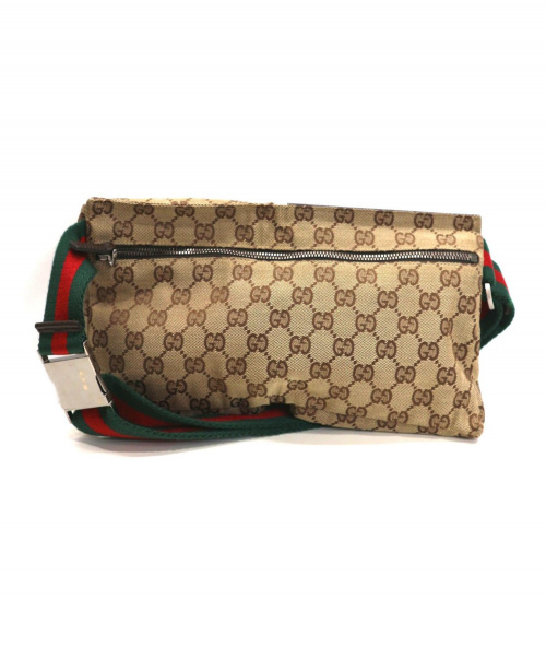 GUCCI（グッチ）GUCCI (グッチ) GG柄ウエストバッグ ベージュの古着・服飾アイテム