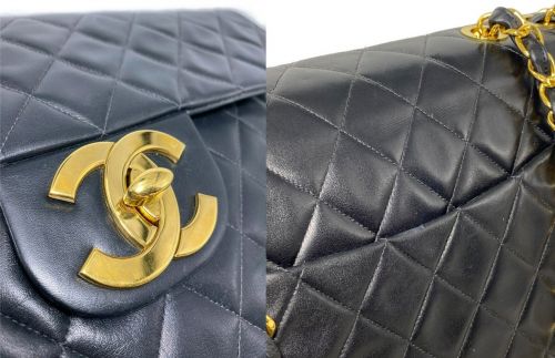 CHANEL（シャネル）CHANEL (シャネル) デカマトラッセ Wチェーンショルダーバッグ ブラック サイズ:-の古着・服飾アイテム