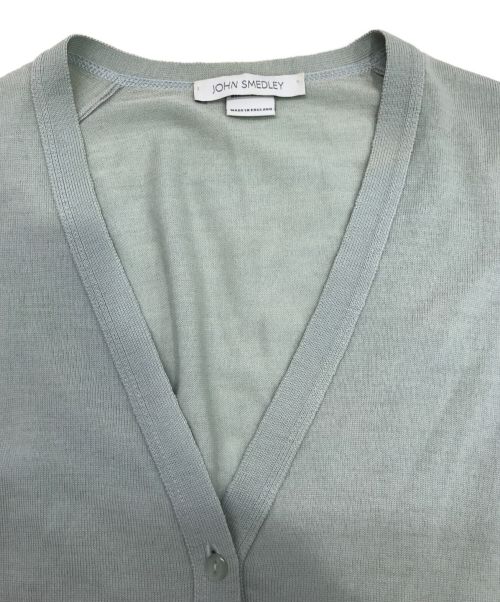 JOHN SMEDLEY（ジョンスメドレー）JOHN SMEDLEY (ジョンスメドレー) Vネックカーディガン グリーン サイズ:Mの古着・服飾アイテム
