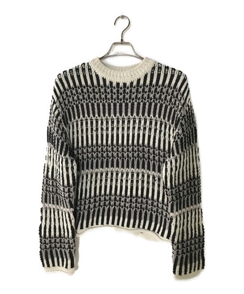 BATONER（バトナ―）BATONER (バトナ―) MIX YARN CREW NECK ブラック サイズ:２の古着・服飾アイテム