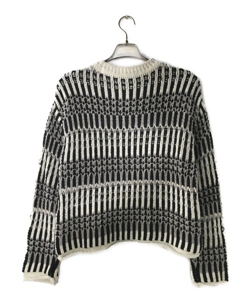 BATONER（バトナ―）BATONER (バトナ―) MIX YARN CREW NECK ブラック サイズ:２の古着・服飾アイテム