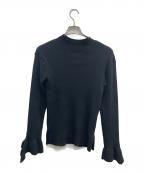 La TOTALITEラ ト―タリテ）の古着「フリルスリーブハイネックプルオーバー」｜ブラック