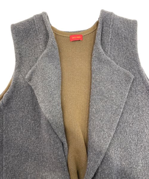 DES PRES（デ プレ）DES PRES (デ プレ) ウールナイロンポリエステル ロングジレ グレー サイズ:36の古着・服飾アイテム