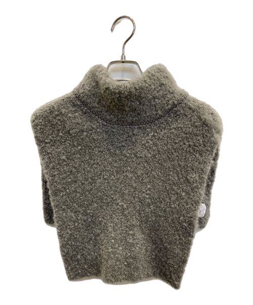 TAN（タン）TAN (タン) BOUCLE TURTLE NECK VEST グレー サイズ:Fの古着・服飾アイテム