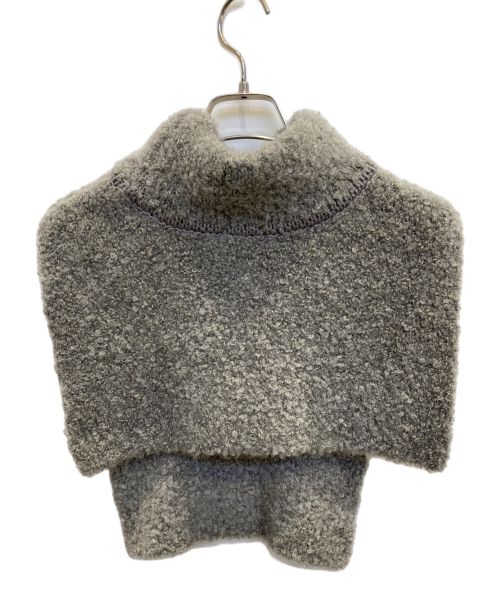 TAN（タン）TAN (タン) BOUCLE TURTLE NECK VEST グレー サイズ:Fの古着・服飾アイテム
