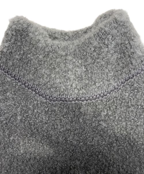 TAN（タン）TAN (タン) BOUCLE TURTLE NECK VEST グレー サイズ:Fの古着・服飾アイテム