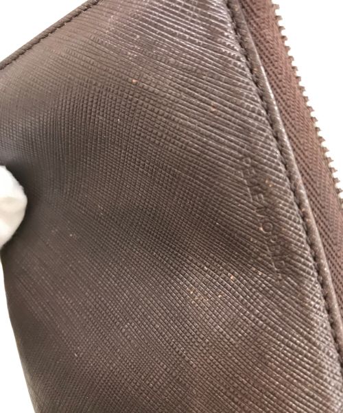 PELLE MORBIDA（ペッレモルビダ）PELLE MORBIDA (ペッレモルビダ) L字ジップ財布 コインケース ブラウンの古着・服飾アイテム