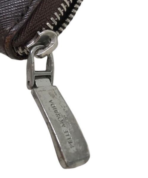 PELLE MORBIDA（ペッレモルビダ）PELLE MORBIDA (ペッレモルビダ) L字ジップ財布 コインケース ブラウンの古着・服飾アイテム