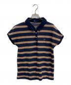 FRED PERRYフレッドペリー）の古着「ポロシャツ」｜ネイビー×ブラウン
