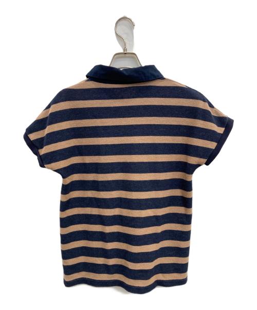 FRED PERRY（フレッドペリー）FRED PERRY (フレッドペリー) ポロシャツ ネイビー×ブラウン サイズ:Mの古着・服飾アイテム
