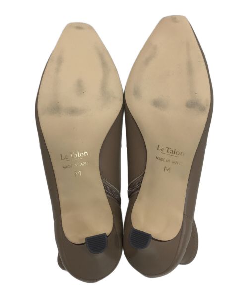 Le Talon（ル タロン）Le Talon (ル タロン) サイドジップブーツ ベージュ サイズ:Mの古着・服飾アイテム