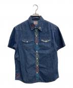 HOUSTONヒューストン）の古着「半袖シャツ」｜インディゴ