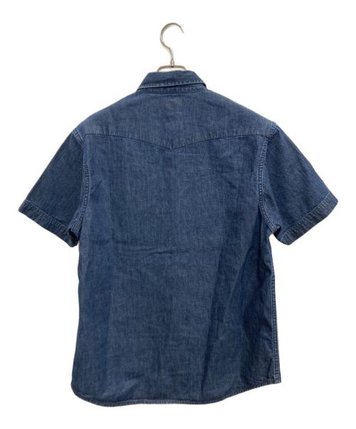 HOUSTON（ヒューストン）HOUSTON (ヒューストン) 半袖シャツ インディゴ サイズ:Lの古着・服飾アイテム