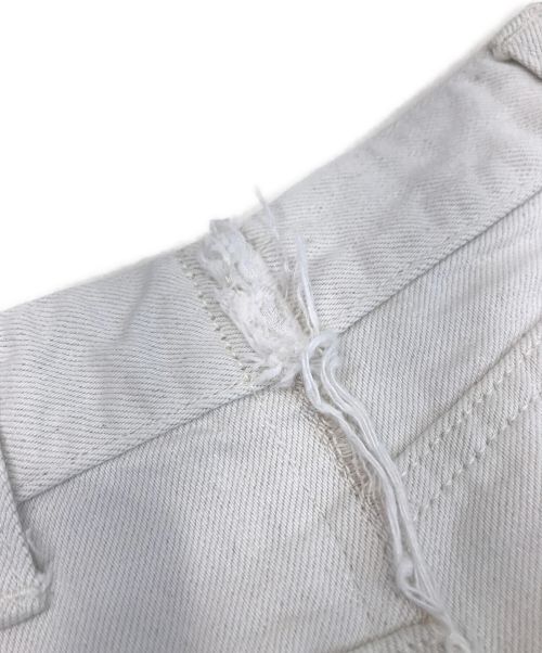 INSCRIRE（アンスクリア）INSCRIRE (アンスクリア) ワイドデニムスカート ホワイト サイズ:38の古着・服飾アイテム