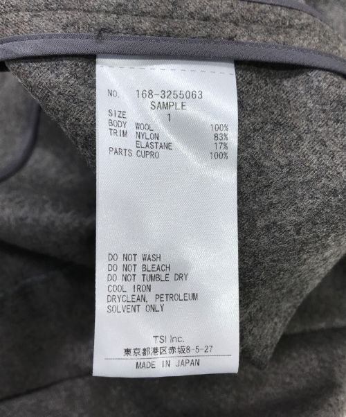 YLEVE（イレーヴ）YLEVE (イレーヴ) WOOL CHAMBRAY FLANNEL OP（ウールシャンブレーフランネルOP） ブラウン サイズ:1の古着・服飾アイテム