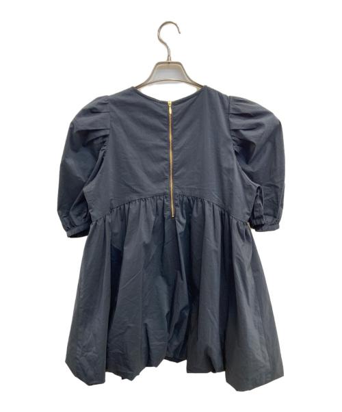 nano・universe（ナノ・ユニバース）nano・universe (ナノ・ユニバース) タックスリーブバルーンブラウス ブラック サイズ:Sの古着・服飾アイテム