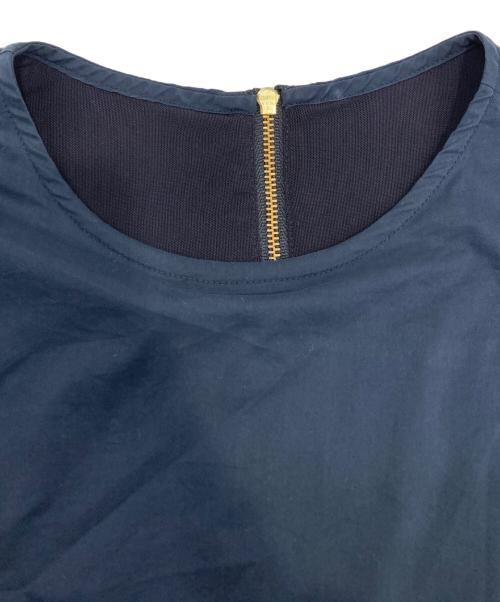 nano・universe（ナノ・ユニバース）nano・universe (ナノ・ユニバース) タックスリーブバルーンブラウス ブラック サイズ:Sの古着・服飾アイテム