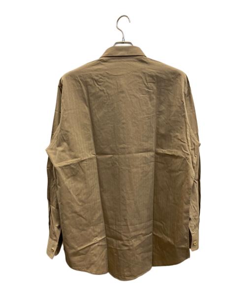 VERSACE CLASSIC（ヴェルサーチクラシック）VERSACE CLASSIC (ヴェルサーチクラシック) ボタンダウンシャツ ブラウン サイズ:42の古着・服飾アイテム