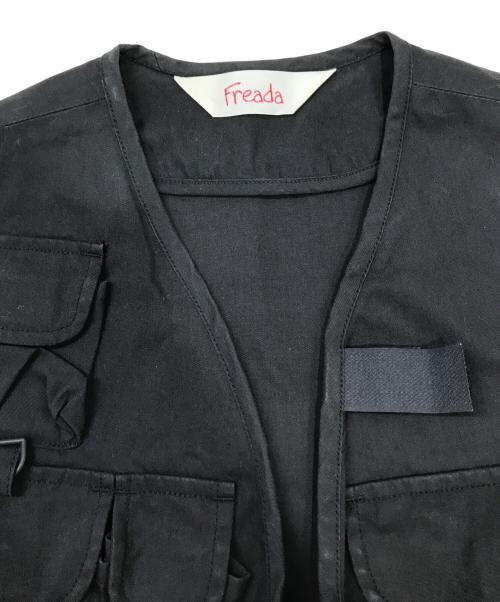 freada（フリーダ）freada (フリーダ) ベスト ブラック サイズ:Fの古着・服飾アイテム