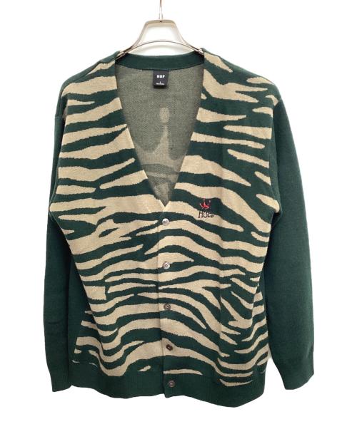 HUF（ハフ）HUF (ハフ) カーディガン グリーン サイズ:Lの古着・服飾アイテム