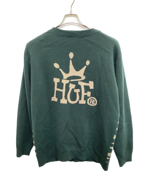 HUF（ハフ）HUF (ハフ) カーディガン グリーン サイズ:Lの古着・服飾アイテム