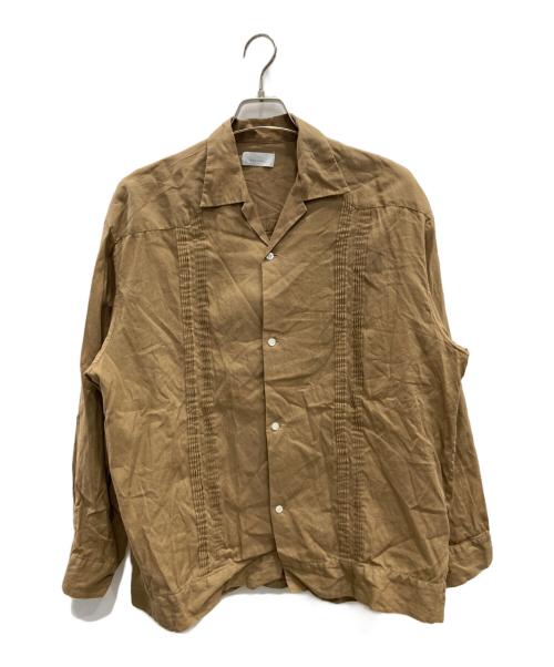 Phlannel（フランネル）Phlannel (フランネル) キューバシャツ ブラウン サイズ:3の古着・服飾アイテム