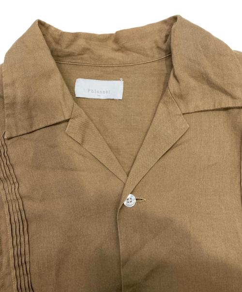 Phlannel（フランネル）Phlannel (フランネル) キューバシャツ ブラウン サイズ:3の古着・服飾アイテム
