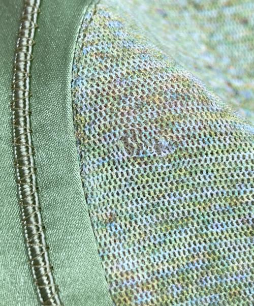 VIVIENNE TAM（ヴィヴィアンタム）VIVIENNE TAM (ヴィヴィアンタム) 刺繍パワーネットワンピース 黄緑の古着・服飾アイテム