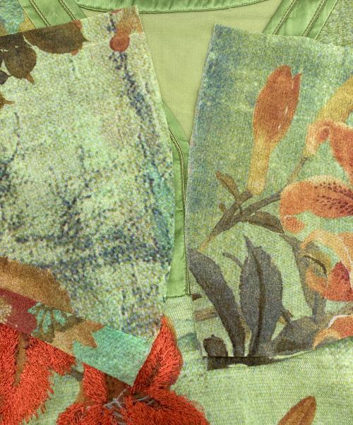 VIVIENNE TAM（ヴィヴィアンタム）VIVIENNE TAM (ヴィヴィアンタム) 刺繍パワーネットワンピース 黄緑の古着・服飾アイテム