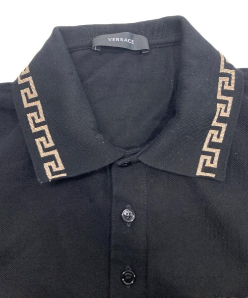 VERSACE（ヴェルサーチェ）VERSACE (ヴェルサーチェ) ポロシャツ ブラック サイズ:Sの古着・服飾アイテム