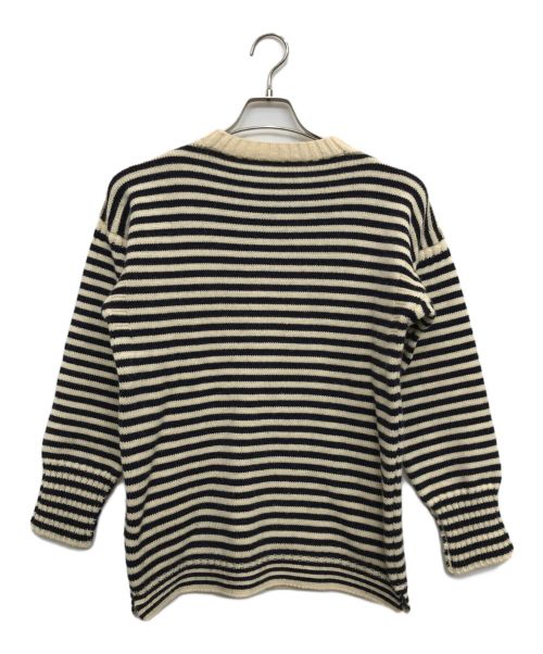 LeTricoteur（ル トリコチュール）LeTricoteur (ル トリコチュール) トリコチュールガンジーニット ホワイト×ネイビー サイズ:38の古着・服飾アイテム