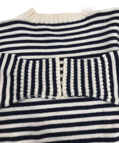 LeTricoteur（ル トリコチュール）LeTricoteur (ル トリコチュール) トリコチュールガンジーニット ホワイト×ネイビー サイズ:38の古着・服飾アイテム