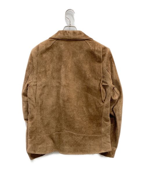 A LEATHER（ア レザー）A LEATHER (ア レザー) ダブルライダースジャケット ブラウン サイズ:52の古着・服飾アイテム
